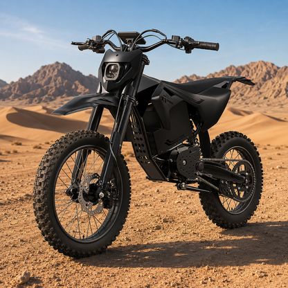 4500W Peak Electric Dirt Bike for Adults 60V 28.8AH Battery up to 60Mile Range X1 Spark off-Road Electric Dirt Bike 50 mph Fat Tire Full Suspension E-Mountain Bikes with 17"/14" Wheel, UL2849 by SGS
