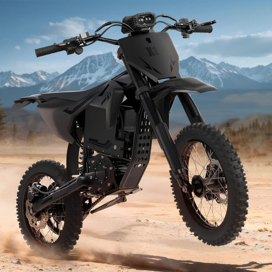 Qronge Electric Dirt Bike for Adults 50 mph 4500W Peak Motor X1 Spark E-Bike up to 60Miles Range 14"/12" Fat Tire off Road Ebike with 60V 28.8AH Battery Full Suspension Mountain E Bike, UL2849 by SGS