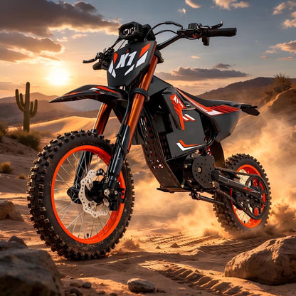 Qronge Electric Dirt Bike for Adults 50 mph 4500W Peak Motor X1 Spark E-Bike up to 60Miles Range 14"/12" Fat Tire off Road Ebike with 60V 28.8AH Battery Full Suspension Mountain E Bike, UL2849 by SGS