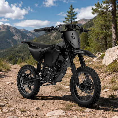 4500W Electric Dirt Bike for Adults 50 mph Max Speed off Road E-Bike up to 60Miles Range 14"/12" Fat Tire Ebike 60V 28.8AH Battery Full Suspension E Mountain Bike, Dual Hydraulic Brake, UL2849 by SGS